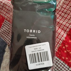 Black window panel tights